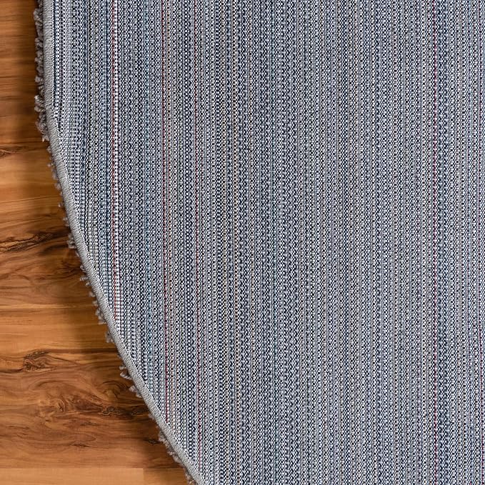 Unique Loom Solid Shag Collection Area Rug (8' x 10' Oval, Cloud Gray)