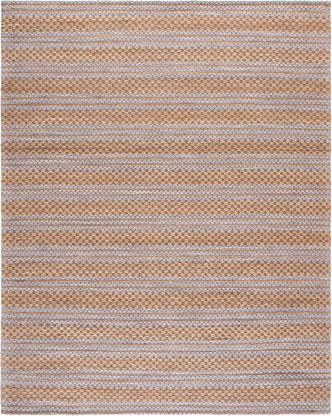 Martha Stewart X SAFAVIEH Collection Area Rug - 9' x 12', Natural & Grey, Handmade Wool & Jute, Ideal for Living Room, Bedroom, Dining Space (MSR9528F)