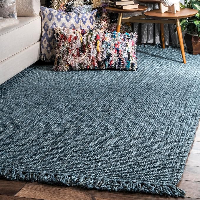nuLOOM Daniela Blue Solid Flatweave Area Rug, 9' x 12'
