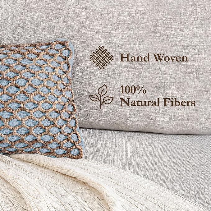 Boho Living 12x20 Light Blue Throw Pillow Covers Pillow Insert Included - Pack of 1