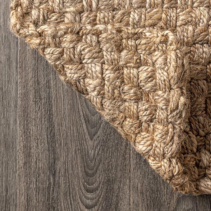 JONATHAN Y Estera Hand Woven Boucle Chunky Jute Natural Indoor Area Rug, 9x12, Bohemian, Transitional, Easy-Cleaning for Living Room, Bedroom, Kitchen, Pet Friendly, Non-Shedding (NFR102A-9)