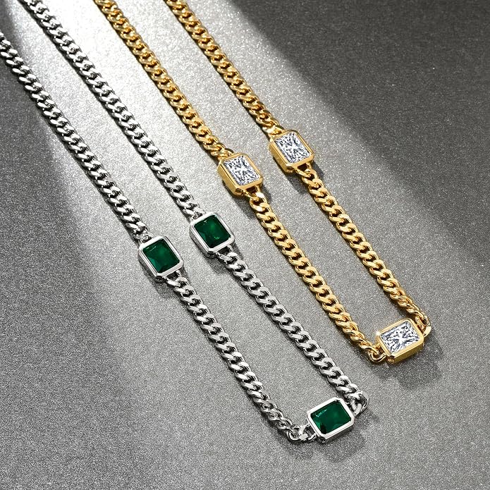 Natural Freshwater Baroque Pearl Necklace 14K Gold Plated Dainty Choker Necklace for Women Girls Snake Chain/Cuban Link/Paperclip/Ball Beaded Chain/Tennis Chain Fashion Jewelry for Gift