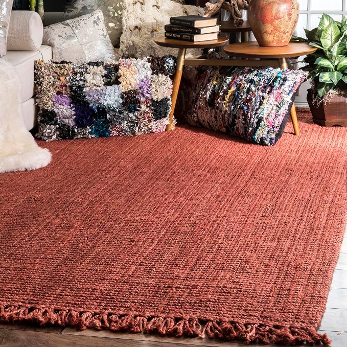 nuLOOM Daniela Brick Solid Flatweave Area Rug, 3' x 5'