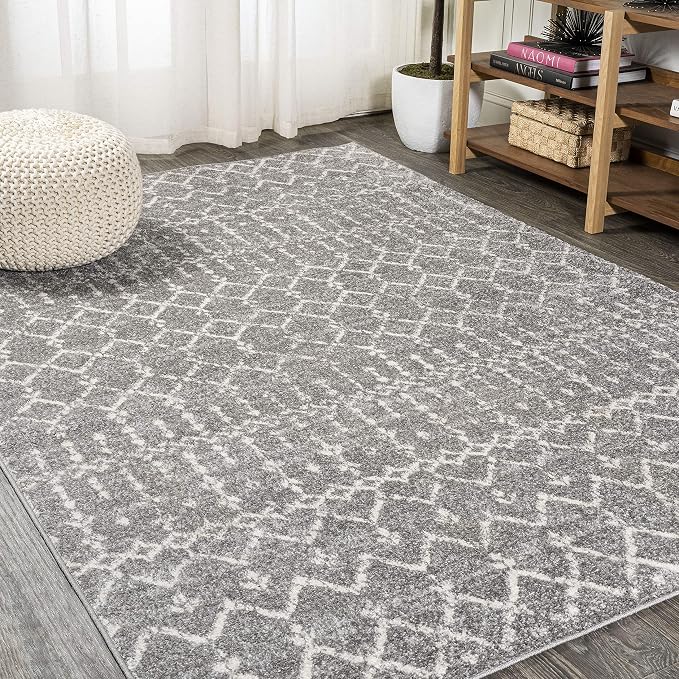 JONATHAN Y Boho Vintage Diamond Gray/Ivory Runner Rug 2X10 ft, Moroccan Hype for Living Room, Bedroom, Kitchen, Office, Easy-Cleaning, High Traffic, Pet-Friendly, Non-Shedding (MOH101C-210)