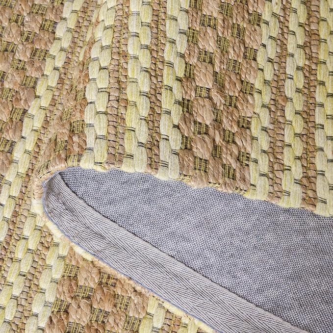 Martha Stewart X SAFAVIEH Collection Runner Rug - 2'3" x 8', Natural & Yellow, Handmade Wool & Jute, Ideal for Hallway, Foyer, Bedroom (MSR9528D)