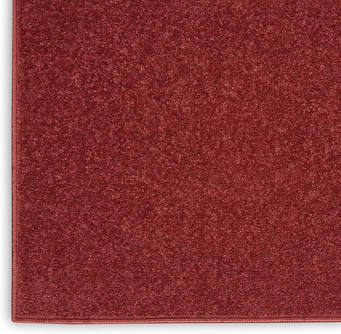 Nourison Home Nourison Essentials Brick Red 4' x 6' Area Rug - Easy Clean, Non Shedding, Bed Room, Living Room, Dining Room, Kitchen (4' x 6')