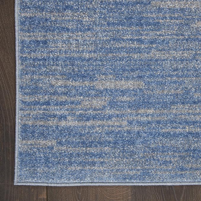 Nourison Home Nourison Essentials Blue Grey 8' x 10' Area Rug - Easy Clean, Non Shedding, Bed Room, Living Room, Dining Room, Kitchen (8' x 10')