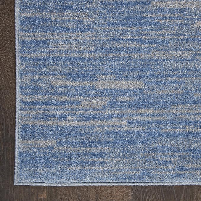 Nourison Home Nourison Essentials Blue Grey 7' x Square Area Rug - Easy Clean, Non Shedding, Bed Room, Living Room, Dining Room, Kitchen (7' x Square)