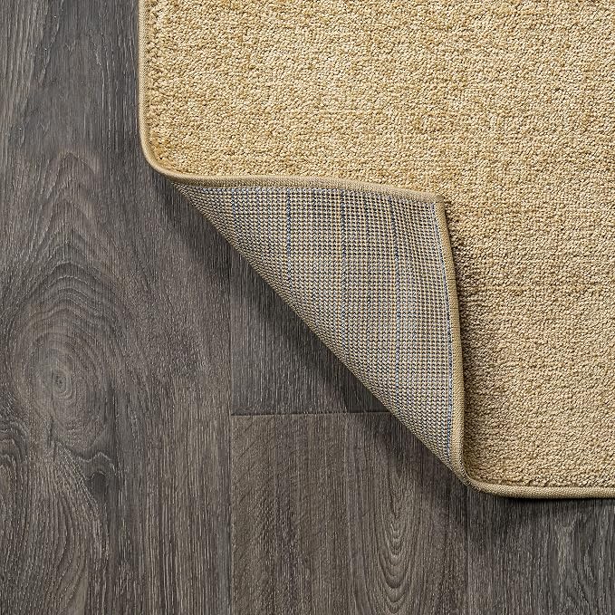 JONATHAN Y Haze Solid Low-Pile Mustard 4x6 Oval Indoor Area Rug, Coastal,Bohemian,Minimalist,Classic, Easy-Cleaning for Living Room,Bedroom,Kitchen,Pet Friendly,Non-Shedding (SEU100B-4OV)