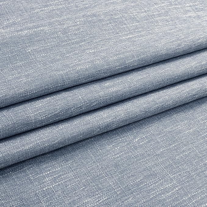 Vision Home Chambray Blue Pinch Pleated Full Blackout Curtains Room Darkening Window Curtains for Living Room Bedroom Thermal Insulated Pinch Pleat Blue Drapes with Hooks Back Tab 2 Panel 40" Wx108 L
