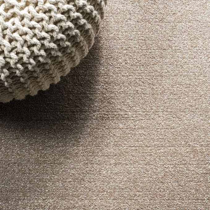JONATHAN Y Haze Solid Low-Pile Beige Indoor Area Rug 8x10, Coastal,Bohemian,Minimalist,Classic, Easy-Cleaning for Living Room,Bedroom,Kitchen,Pet Friendly,Non-Shedding (SEU100G-8)