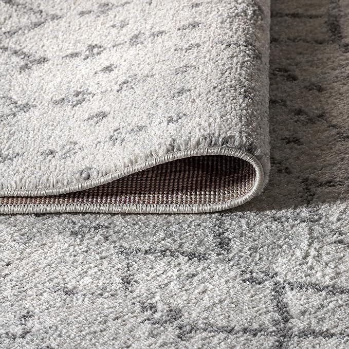 JONATHAN Y Boho Vintage Diamond Cream/Gray Indoor Area Rug 8X10 ft, Moroccan Hype for Living Room, Bedroom, Kitchen, Office, Easy-Cleaning, High Traffic, Pet-Friendly, Non-Shedding (MOH101B-8)