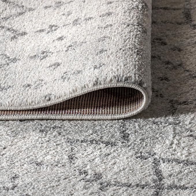 JONATHAN Y Boho Vintage Diamond Cream/Gray Indoor Area Rug 5X8 ft, Moroccan Hype for Living Room, Bedroom, Kitchen, Office, Easy-Cleaning, High Traffic, Pet-Friendly, Non-Shedding (MOH101B-5)