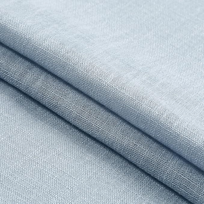WEST LAKE 102 Inches Long Dusty Blue Bailey Pinch Pleat Full Blackout Curtains with Liners,Linen Textured Drapes for Modern Bedroom Living Room,Thermal Insulating Backtab Window Treatment,40"Wx102"Lx2 | Linen Textured Drapes for Modern Bedroom Living R...