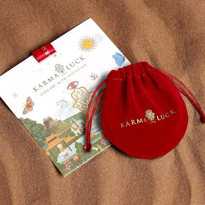 KARMA AND LUCK - Spiritual Strength - Men's Red String Adjustable Bracelet Handmade in Bali