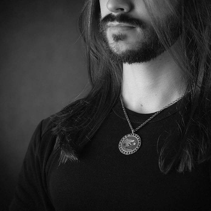 Yin Yang Necklace For Men Ancient Looking High Quality Pendant Jewelry - Yin Yang Gifts - Viking Jewelry for Men