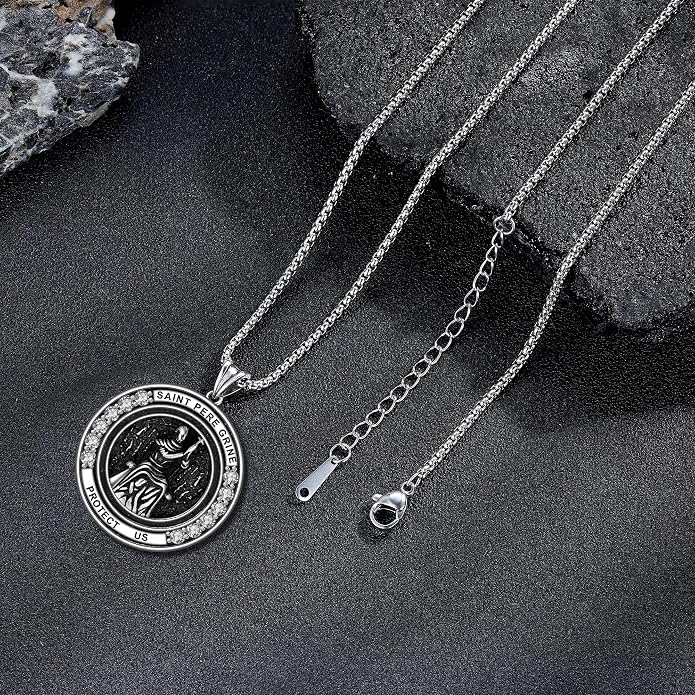925 Sterling Silver Necklace for Men Women, Birthday Keepsake Jewelry Gifts for Mom Dad Friend