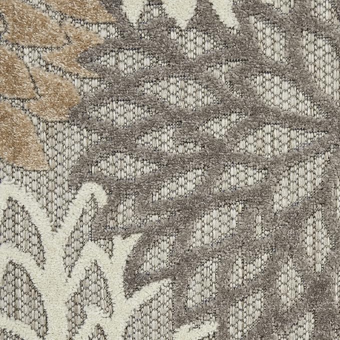 Nourison Home Aloha Natural 2'3" x 8' Area Rug - Easy Clean, Non Shedding, Bed Room, Living Room, Dining Room, Kitchen (8' Runner)