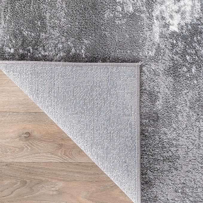 Rugshop Watercolor Distressed Modern Bohemian Area Rug Gray 3'3" x 5'