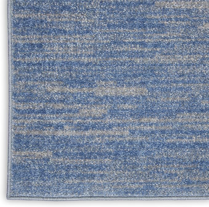 Nourison Home Nourison Essentials Blue Grey 5' x Square Area Rug - Easy Clean, Non Shedding, Bed Room, Living Room, Dining Room, Kitchen (5' x Square)