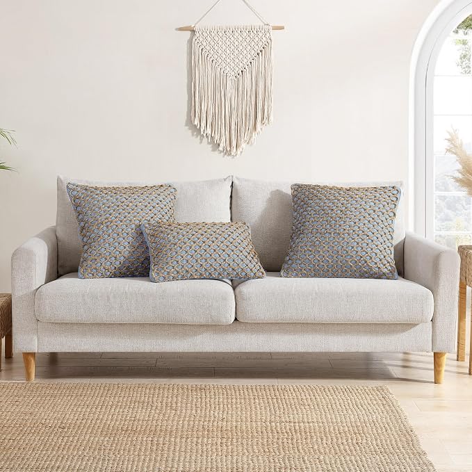 Boho Living 12x20 Light Blue Throw Pillow Covers Pillow Insert Included - Pack of 1