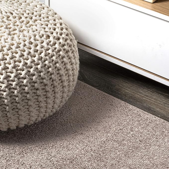 JONATHAN Y Haze Solid Low-Pile Brown 9' Square Indoor Area Rug, Coastal,Bohemian,Minimalist,Classic, Easy-Cleaning for Living Room,Bedroom,Kitchen,Pet Friendly,Non-Shedding (SEU100J-9SQ)