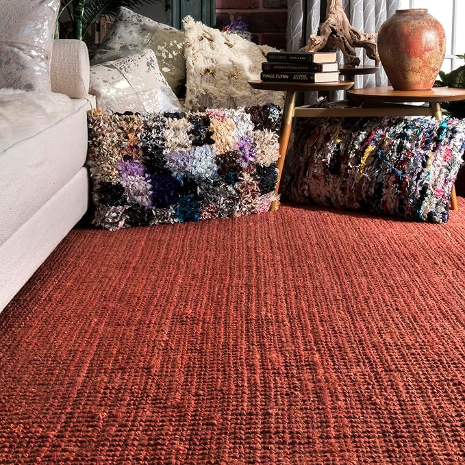 nuLOOM Daniela Brick Solid Flatweave Area Rug, 9' x 12'