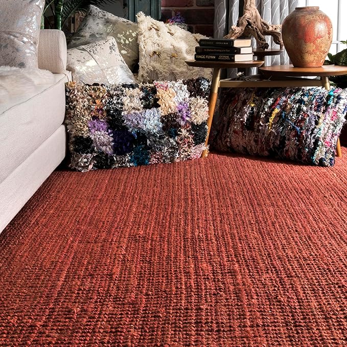 nuLOOM Daniela Brick Solid Flatweave Area Rug, 8' x 10'