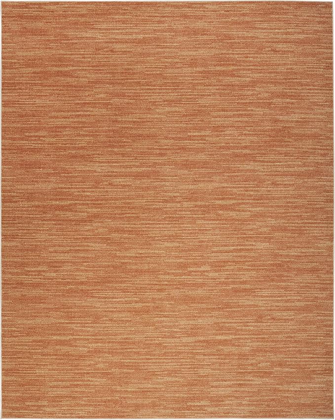 Nourison Home Nourison Essentials Rust 6' x 9' Area Rug - Easy Clean, Non Shedding, Bed Room, Living Room, Dining Room, Kitchen (6' x 9')