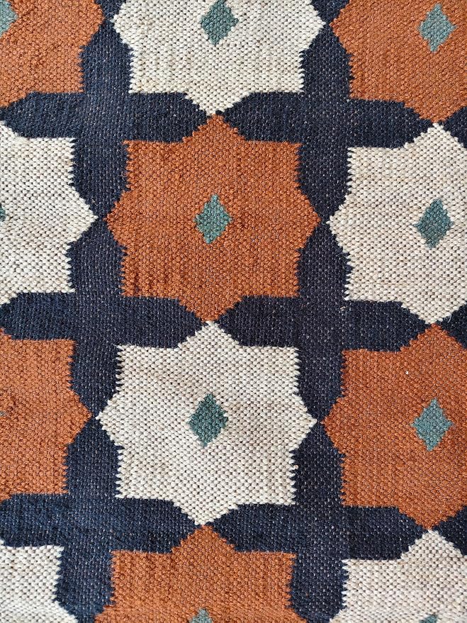 Jaipur Art & Rugs 3'x5' Reversible Kilim Area Rug – Handwoven Wool & Jute Flatweave – Indoor/Outdoor Rug for Living Room, Bedroom, Dining, High-Traffic Areas, Lake House Decor (Multicolor 3)