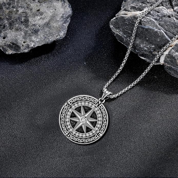 925 Sterling Silver Necklace for Men Women, Birthday Keepsake Jewelry Gifts for Mom Dad Friend