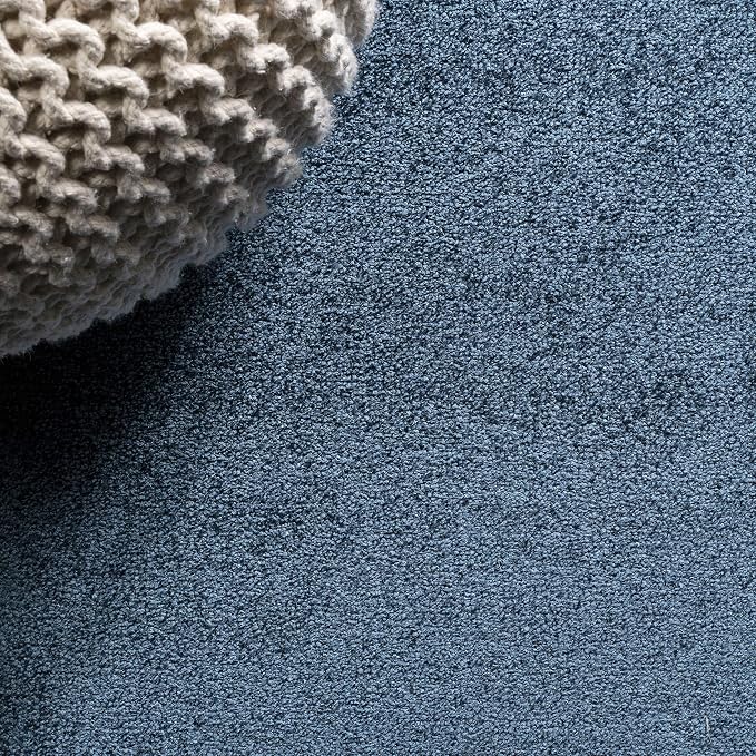 JONATHAN Y Haze Solid Low-Pile Navy Indoor Area Rug 9x12, Coastal,Bohemian,Minimalist,Classic, Easy-Cleaning for Living Room,Bedroom,Kitchen,Pet Friendly,Non-Shedding (SEU100C-9)