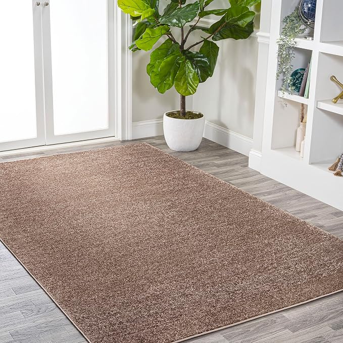 JONATHAN Y Haze Solid Low-Pile Brown Indoor Area Rug 12x15, Coastal,Bohemian,Minimalist,Classic, Easy-Cleaning for Living Room,Bedroom,Kitchen,Pet Friendly,Non-Shedding (SEU100J-15)