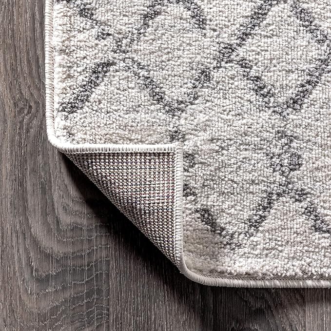 JONATHAN Y Boho Vintage Diamond Cream/Gray Indoor Area Rug 10X14 ft, Moroccan Hype for Living Room, Bedroom, Kitchen, Office, Easy-Cleaning, High Traffic, Pet-Friendly, Non-Shedding (MOH101B-14)