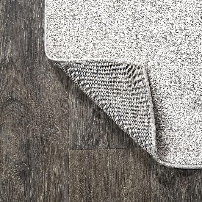 JONATHAN Y Haze Solid Low-Pile Ivory 5x5 Square Indoor Area Rug, Coastal,Bohemian,Minimalist,Classic, Easy-Cleaning for Living Room,Bedroom,Kitchen,Pet Friendly,Non-Shedding (SEU100D-5SQ)