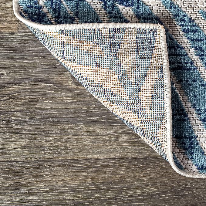 JONATHAN Y Tropics Palm Indoor Outdoor Round Area Rug 6 Ft Cream/Orange | Ships Rolled, Durable Flat Weave, Lays Flat for Backyard, Patio, Porch, Easy-Cleaning, High Traffic,Pet-Friendly,Non-Shedding
