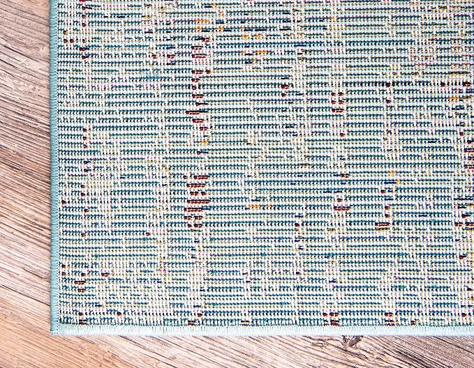 Unique Loom Solid Shag Collection Area Rug (2' 7" x 10' Runner, Deep Aqua Blue)