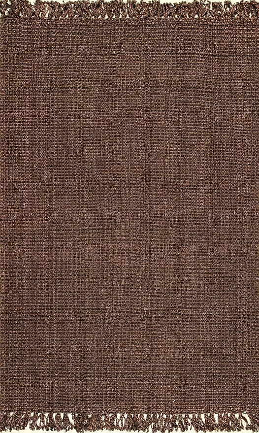 nuLOOM Daniela Chocolate Solid Flatweave Area Rug, 8' x 10'