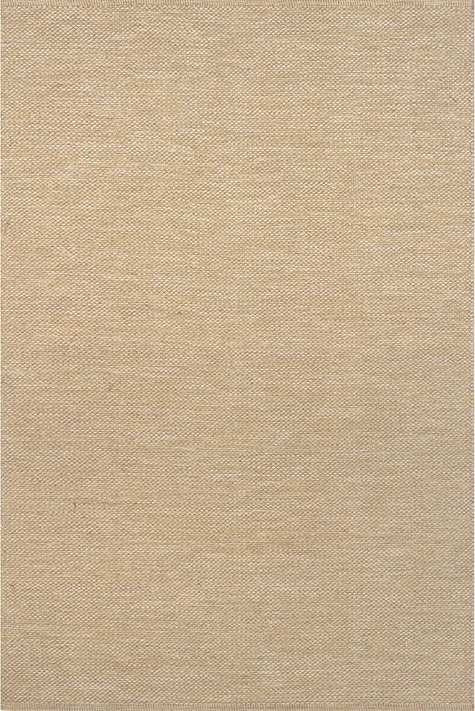 nuLOOM Alessi Tan Solid Hand Woven Area Rug, 6' x 9' | Nuloom Alessi Solid 6' x 9' Area Rug for Living Room Bedroom Dining Room, Tan