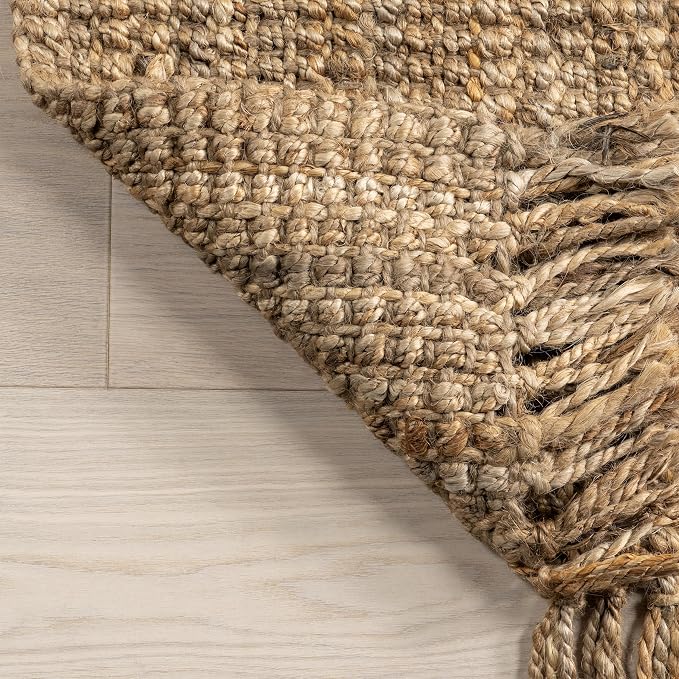 nuLOOM Daniela Natural Solid Flatweave Area Rug, 8' x 10'
