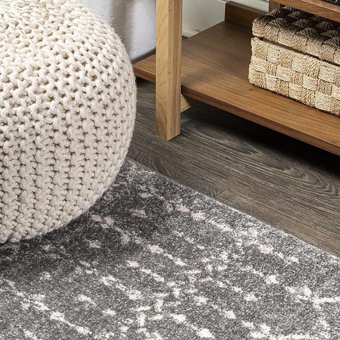 JONATHAN Y Boho Vintage Diamond Gray/Ivory Runner Rug 2X8 ft, Moroccan Hype for Living Room, Bedroom, Kitchen, Office, Easy-Cleaning, High Traffic, Pet-Friendly, Non-Shedding (MOH101C-28)