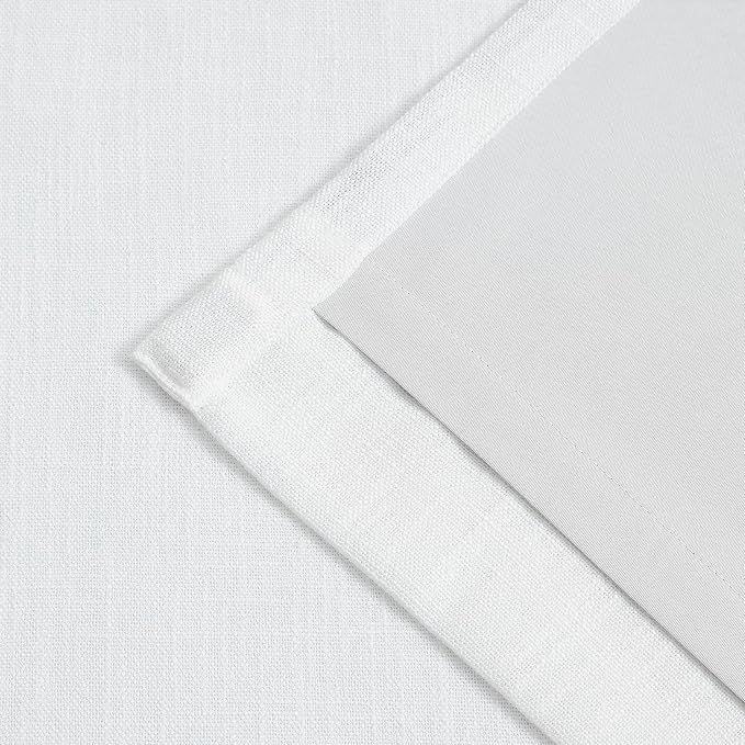 WEST LAKE White Bailey Pinch Pleated Full Blackout Curtains 84 Inches Long for Bedroom Living Room,Thermal Insulated Drapes with Back Tabs Hooks,Modern French Pleat Window Treatment,60"Wx84"L,1 Panel