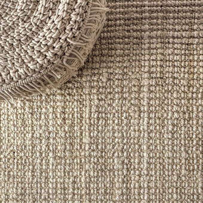 JONATHAN Y Hiro Hand Woven Chunky Jute Ivory Runner Rug, 2x8, Bohemian, Transitional, Easy-Cleaning for Living Room, Bedroom, Kitchen, Pet Friendly, Non-Shedding (NFR103A-28)