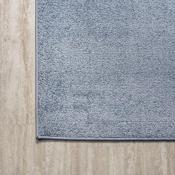 JONATHAN Y Haze Solid Low-Pile Classic Blue Indoor Area Rug 12x15, Coastal,Bohemian,Minimalist,Classic, Easy-Cleaning for Living Room,Bedroom,Kitchen,Pet Friendly,Non-Shedding (SEU100F-15)