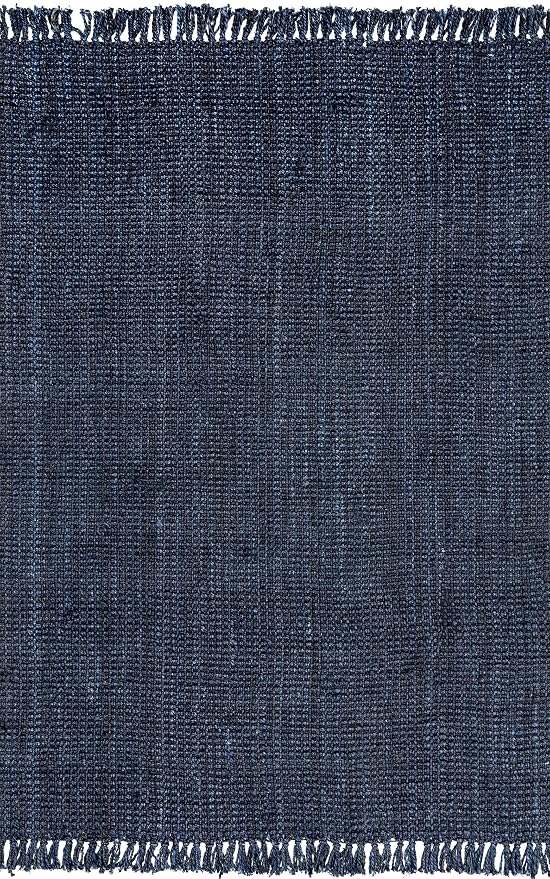 nuLOOM Daniela Navy Solid Flatweave Area Rug, 8' x 10'