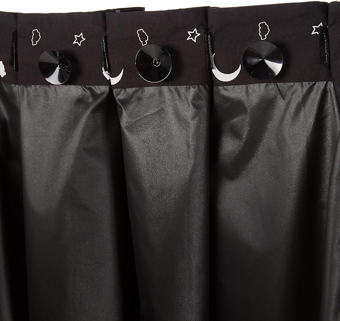 Amazon Basics Portable Blackout Curtain Shade with Suction Cups for Window, Noise Reducing, Energy Saving, 50"W x 78"L, Moon and Stars, 2-Pack
