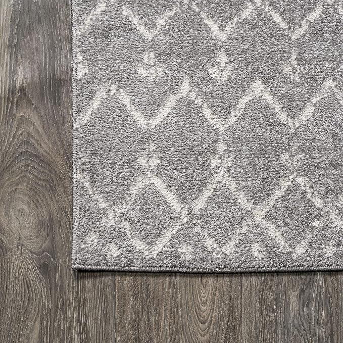 JONATHAN Y Boho Vintage Diamond Gray/Ivory Runner Rug 2X8 ft, Moroccan Hype for Living Room, Bedroom, Kitchen, Office, Easy-Cleaning, High Traffic, Pet-Friendly, Non-Shedding (MOH101C-28)