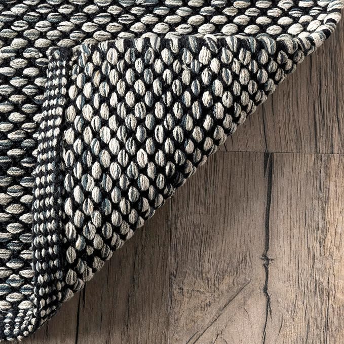 nuLOOM Alessi Solid Farmhouse Cotton Runner Rug, 2' 6" x 10', Grey