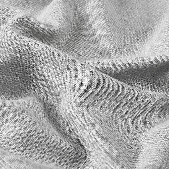 Vision Home Light Grey Pinch Pleated Full Blackout Curtains Linen Blended 60" Wide Thermal Insulated Window Panels 84 inch for Bedroom Living Room Darkening Pleat Drapes with Hooks Back Tab 60"Wx84Lx1