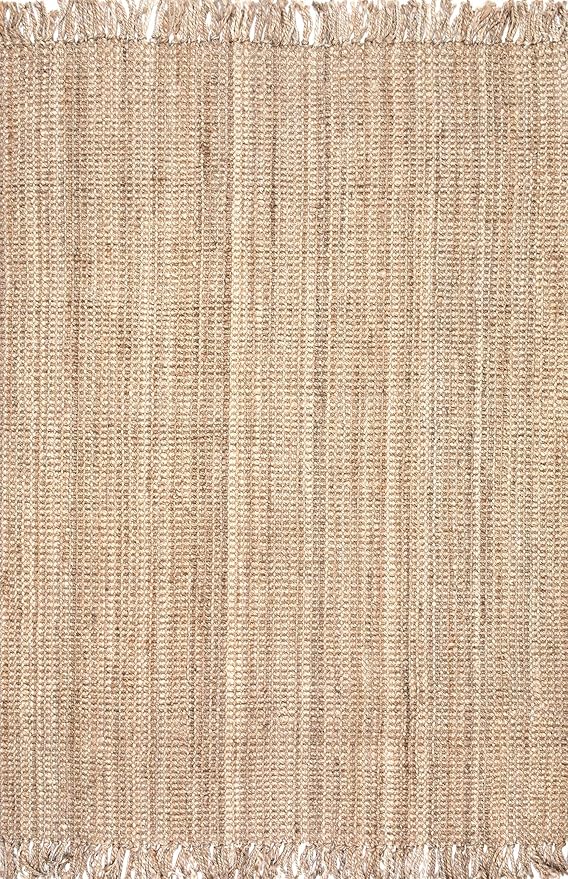 nuLOOM Daniela Natural Solid Flatweave Area Rug, 2' x 3'